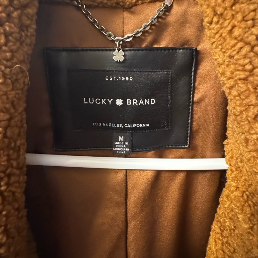 Lucky Brand Warm Brown Teddy Coat - Picture 2 of 3